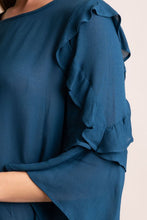 Load image into Gallery viewer, RUFFLE DETAILED 3/4 BELL SLEEVE

