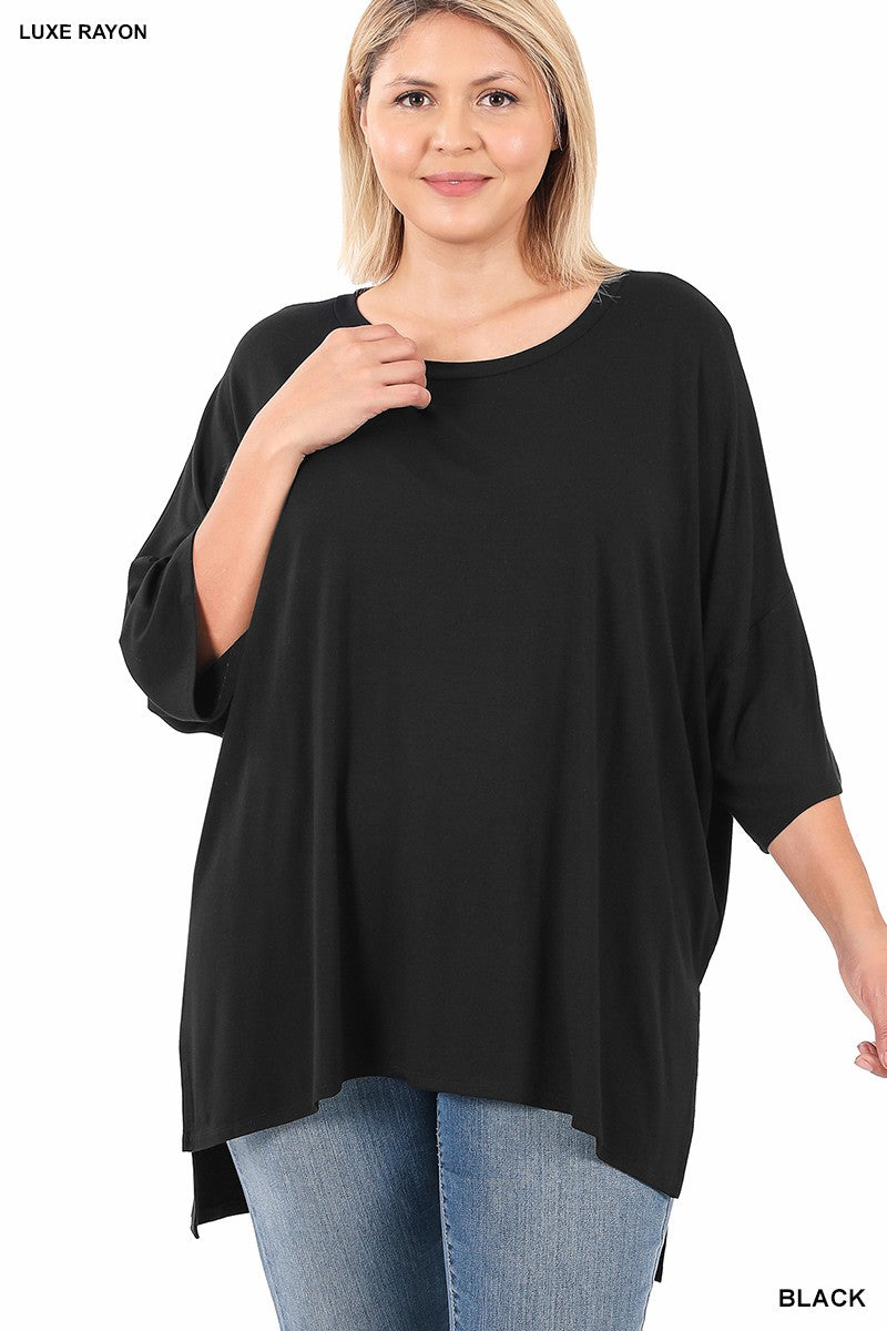 PLUS LUXE  RAYON TOP