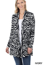 Load image into Gallery viewer, ZEBRA PRINT CARDIGAN
