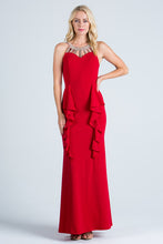 Load image into Gallery viewer, BLACK EMBELLISHED NECK GOWN
