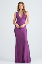 Load image into Gallery viewer, ROUCHED V-NECK GOWN
