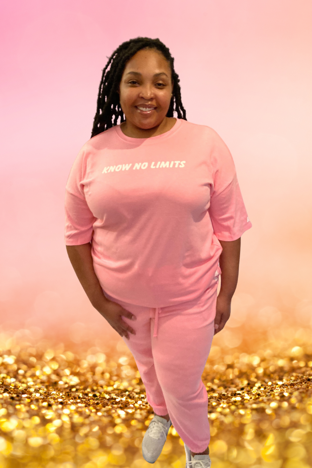 PLUS DROP SHOULDER TOP AND JOGGER PANTS SET-KNOW NO LIMITS