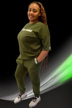 Load image into Gallery viewer, PLUS DROP SHOULDER TOP AND JOGGER PANTS SET-JESUS CARES
