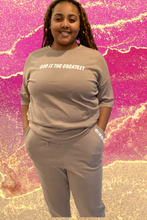 Load image into Gallery viewer, PLUS DROP SHOULDER TOP AND JOGGER PANTS SET-GOD IS THE GREATEST

