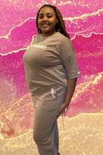 Load image into Gallery viewer, PLUS DROP SHOULDER TOP AND JOGGER PANTS SET-GOD IS THE GREATEST
