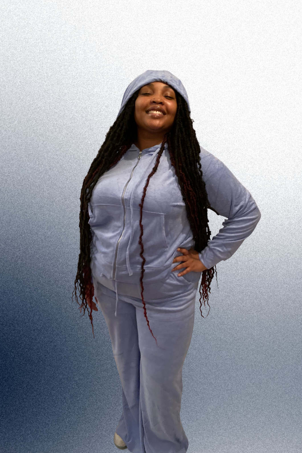 PLUS LOOP TERRY ZIP UP HOODIE JACKET & PANTS