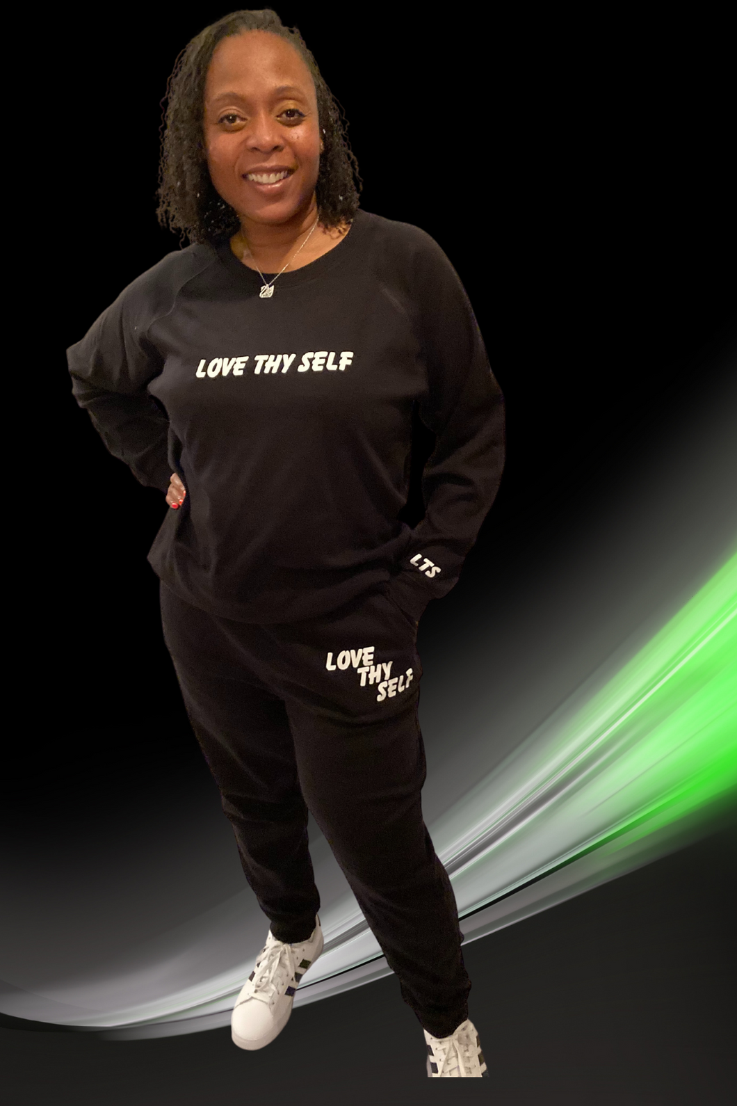 Cotton Raglan Sleeve Pullover & Jogger Set-LOVE THY SELF