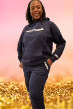 Load image into Gallery viewer, RAGLAN SLEEVE FREENCH TERRY POCKET HOODIE &amp; JOGGER PANTS WITH MASK 3PCS -LIMITLESS BLESSINGSET
