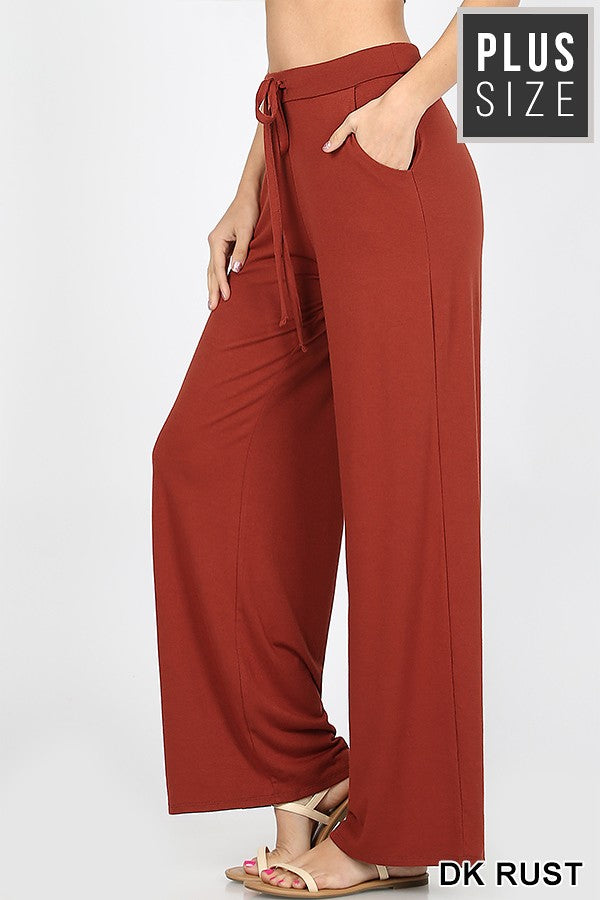 Plus Lounge Dk Rust Pants Loose Fit