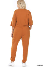 Load image into Gallery viewer, Plus Half Sleeve Jogger Jumpsuit with Pockets
