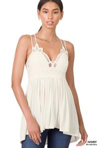 PLUS CROCHET LACE CAMI